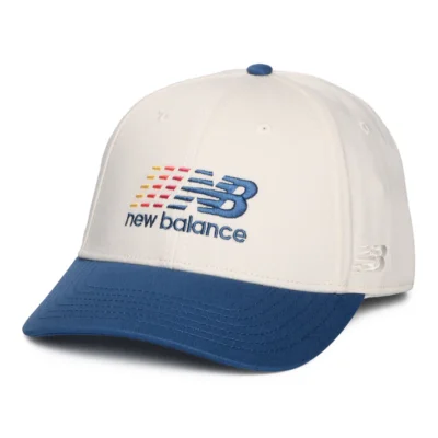 New Balance Multi Colour Logo Snapback Cap - Off White-Blue