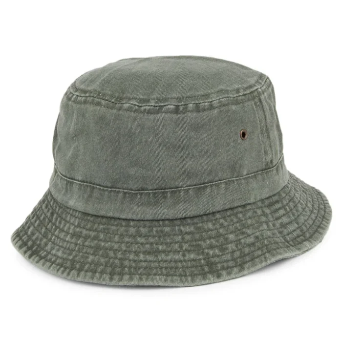 BU1 Washed Cotton Bucket Hat - Olive